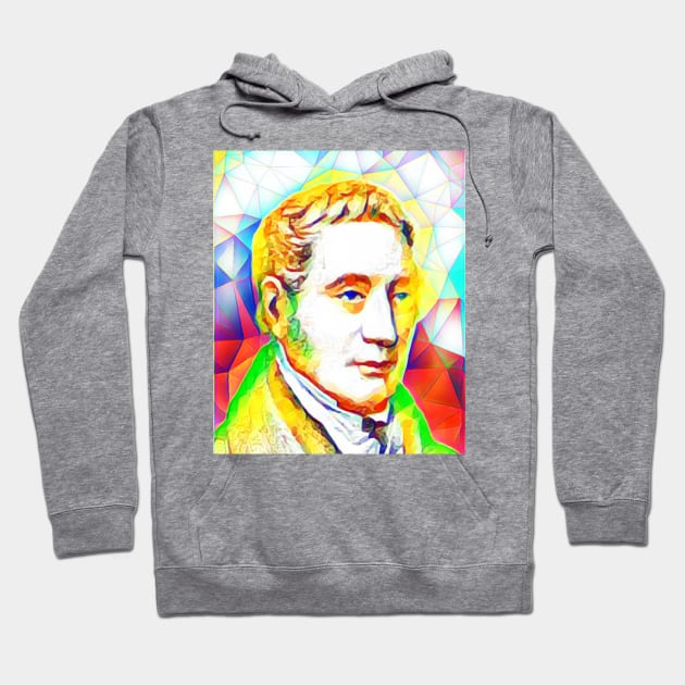 George Stephenson Colourful Portrait | George Stephenson Artwork 11 Hoodie by JustLit